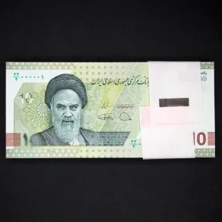 بسته یک تا صد 100000 ریال جمهوری اسلامی 000001 - تکرار اعداد 0، 1، 4 و کسر  زیبای 33/4 