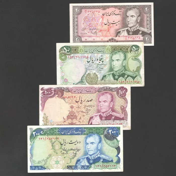 ست 6 برگ محمدرضا شاه