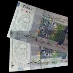 جفت اسکناس 20000 ریال جمهوری اسلامی - ارور  فیلیگران گوش داخل و بیرون