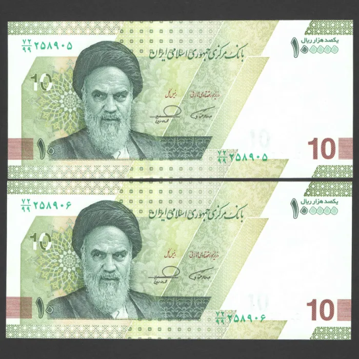 جفت اسکناس 100000 ریال جایگزین جمهوری اسلامی
