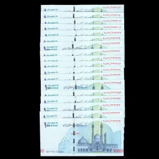 ست ایران چک 2000000 ریال جمهوری اسلامی - پنج شماره یکسان