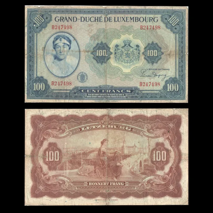 اسکناس 100 فرانک لوکزامبورگ