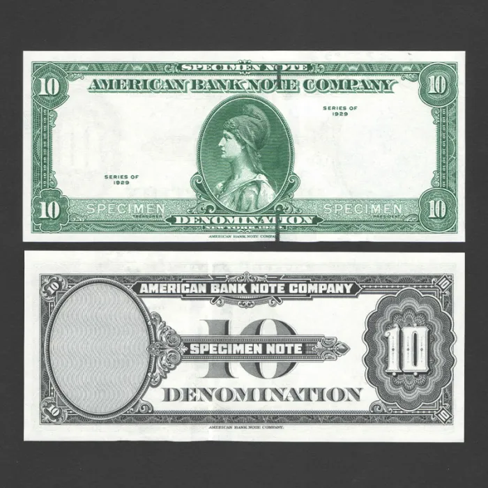 اسکناس 10 دلار آمریکا (Specimen)